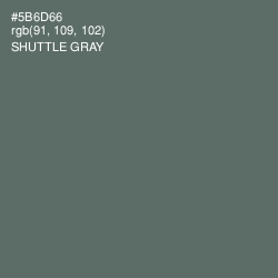 #5B6D66 - Shuttle Gray Color Image